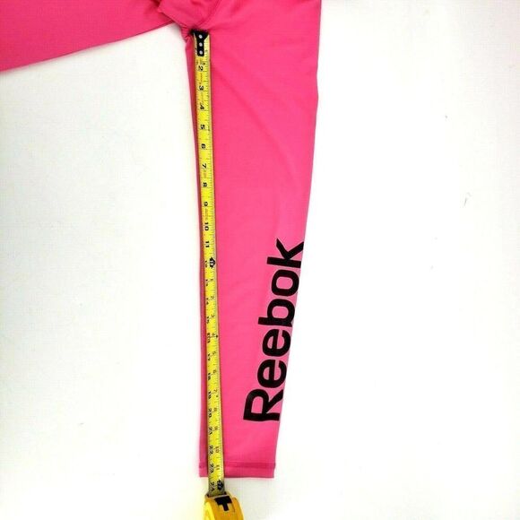 NEW Reebok Girls Pink Sweatpants Size 12 Large Work Out Black Spell Out Gym - Picture 7 of 10